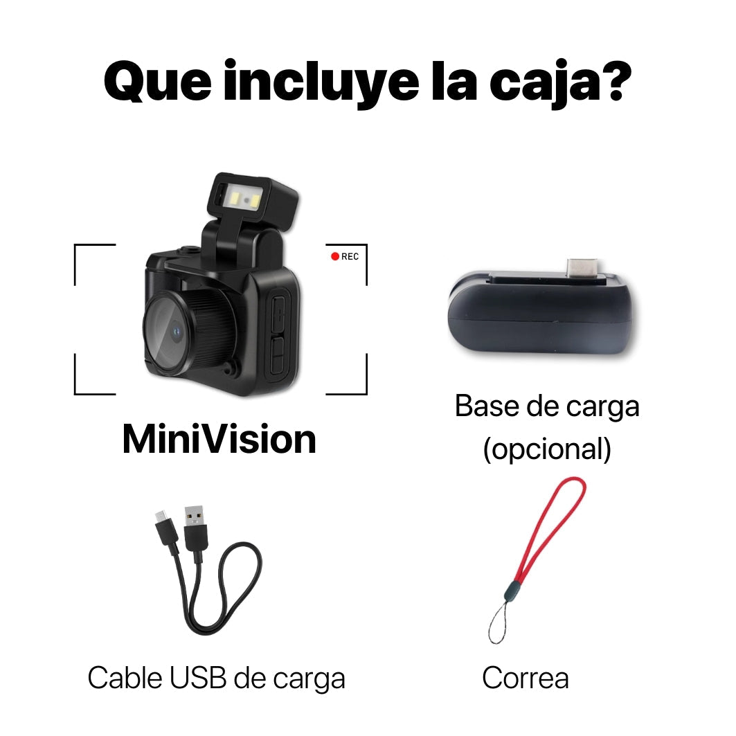 Mini cámara retro llavero portátil