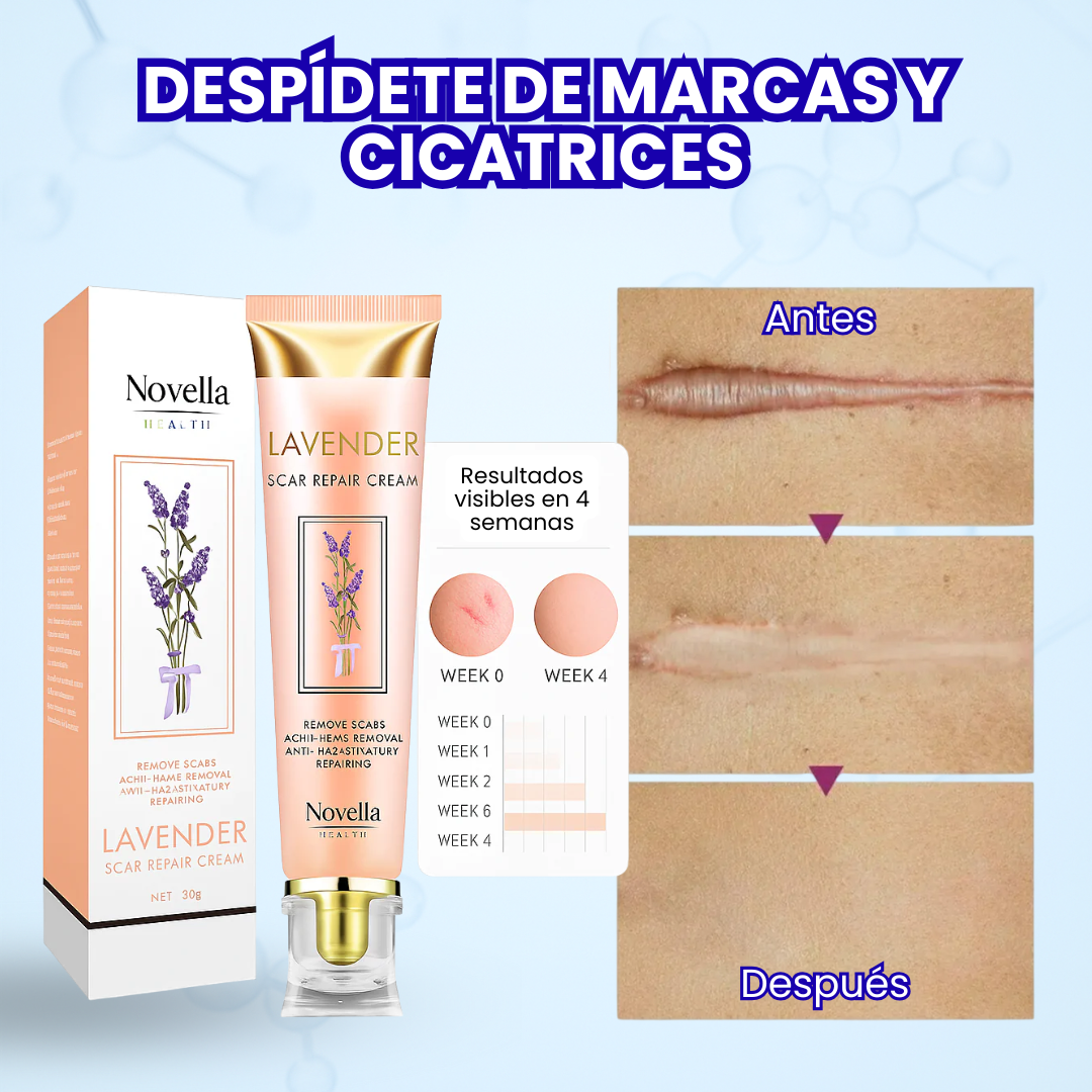 Novella™ Crema reparadora de cicatrices de lavanda - Fórmula clínicamente probada