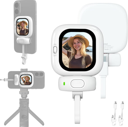SelfieView®: Tu pantalla portátil para selfies y vlogs